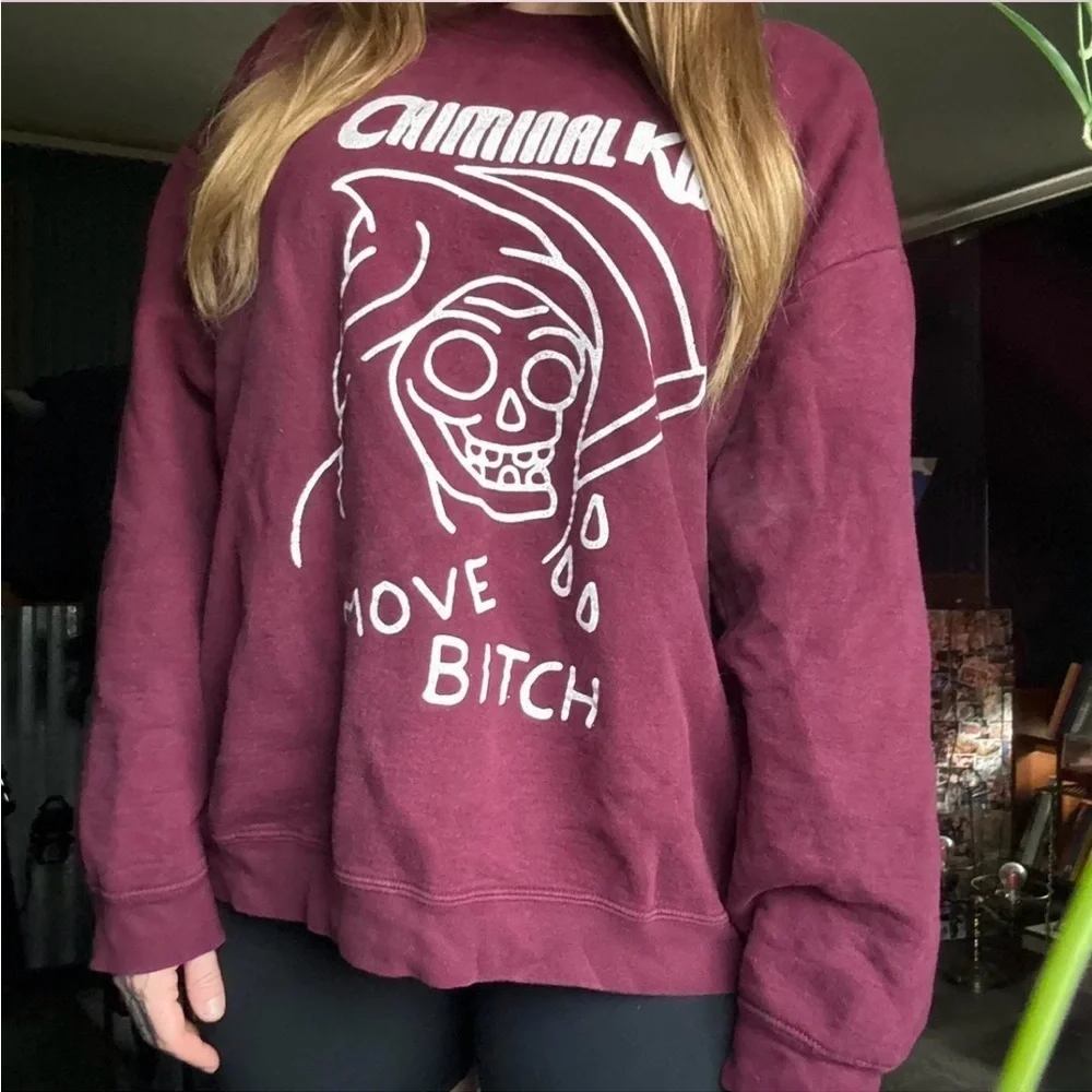 Criminal Kids Maroon Crewneck